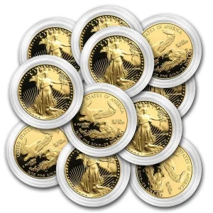 1 2 oz proof american gold eagle random capsule only 32755 Slab 1