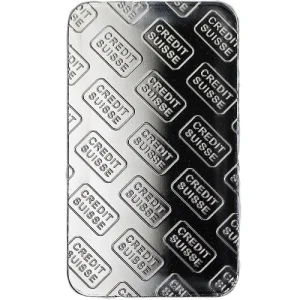 1 oz Credit Suisse Platinum Bar BACK