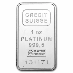 1 oz platinum bar secondary market 999 fine 61 obv 1