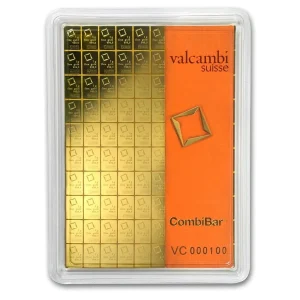 Home 193 100 x 1 gram Gold Valcambi CombiBar™ (In Assay)