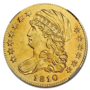 1810 5 turban head gold half eagle ms 64 ngc small date tall 5 310658 obv 1 1 1