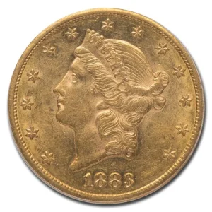 1883 cc 20 liberty gold double eagle au 55 pcgs 81499 Obv