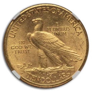 1913 s 10 indian gold eagle ms 62 ngc 158030 rev