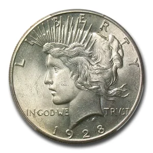 1928 Peace Dollar MS-63 PCGS