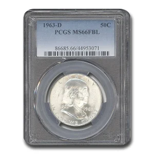 1963-D Franklin Half Dollar MS-66 PCGS (FBL)
