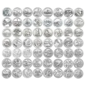 2010-2021 America the Beautiful 56 Burnished Silver Coin Sets