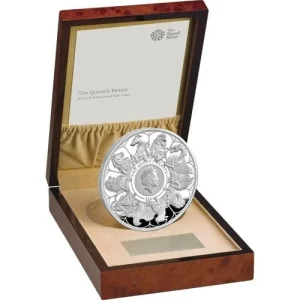 2021 1 Kilo Proof British Silver Queens Beast Collection Coin display