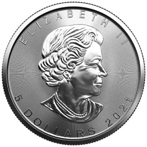 2021 silver canadian maple leaf obv