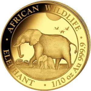 2022 1 10 oz Gold Elephant 2