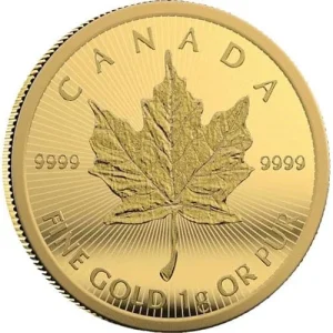 2022 25 Gram Canadian Gold MapleGram 25x 1g obv1