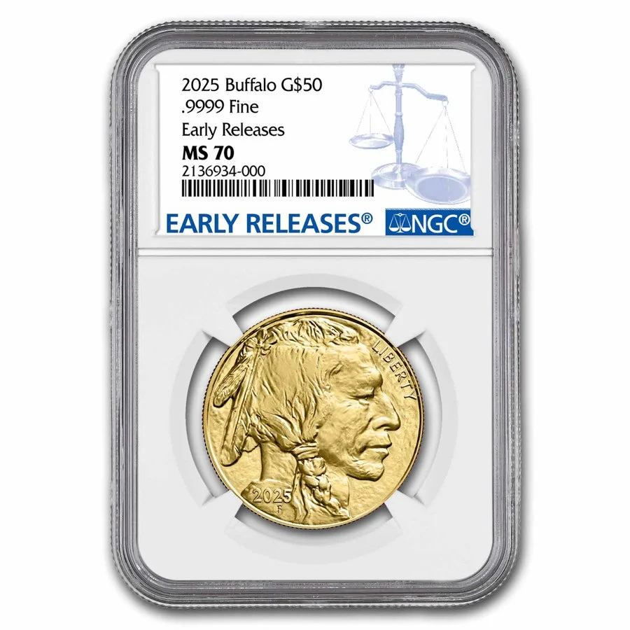 2025 1 oz Gold Buffalo MS-70 NGC Coin Best