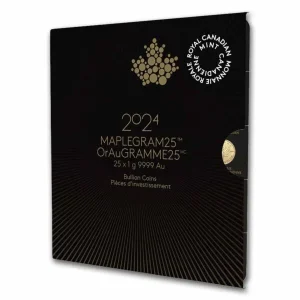 2025 25x 1 gram gold maple leafs maplegram25 in assay sleeve 304164 b 600x600 1