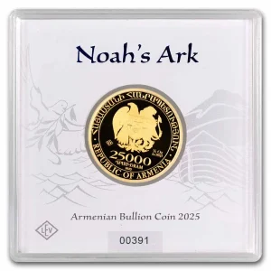 2025 armenia 1 2 oz gold 25 000 dram noahs ark bu 308473 slab 1 1
