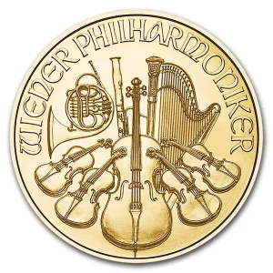 2025 austria 1 oz gold philharmonic coin bu 302637 obv 1