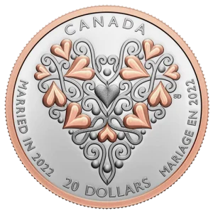 2022 1 oz Proof Canadian Silver Best Wishes on Your Wedding Day Coin