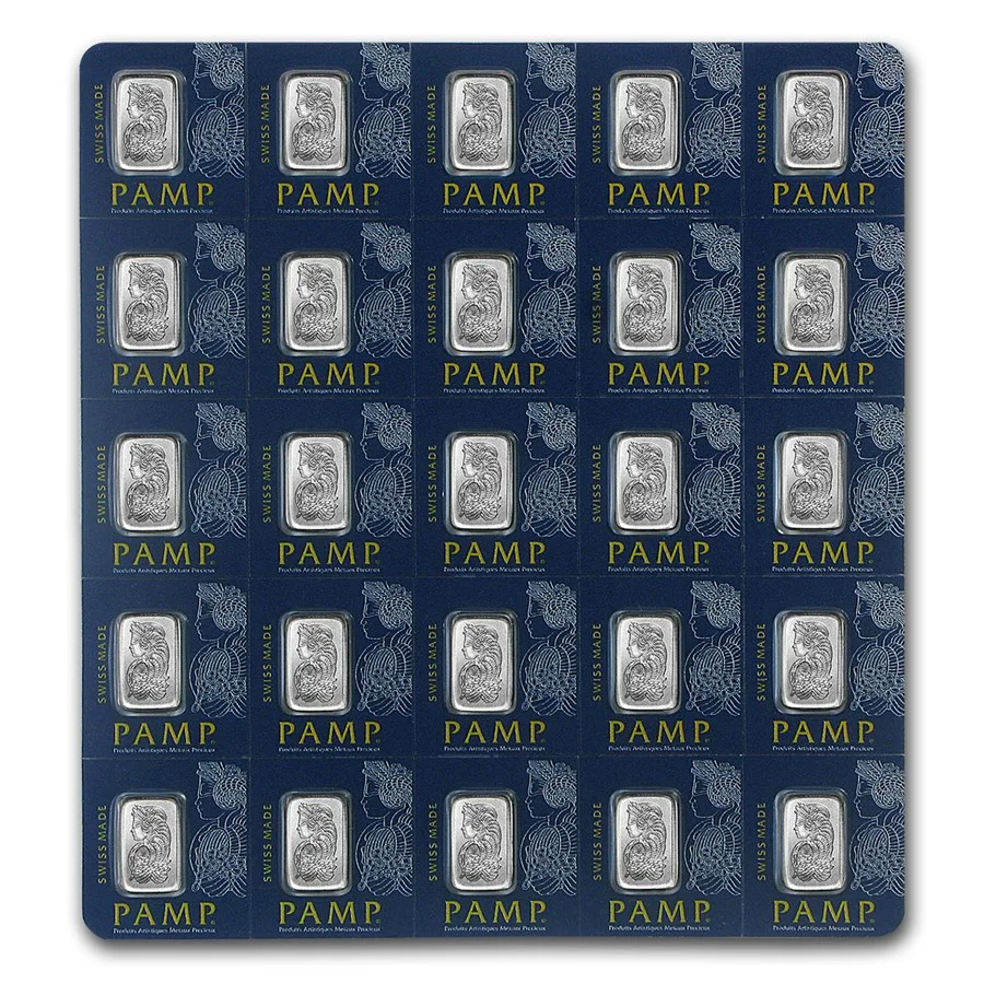 25×1 gram Platinum Bar – PAMP Suisse Multigram+25