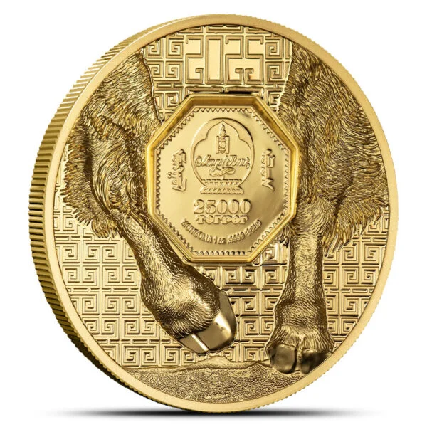 2025 1 oz Proof Mongolia Gold Bison Coin