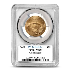 2025 1/2 oz American Gold Eagle Coin PCGS MS70 (Trump Alpha Ore Exchange Label) New