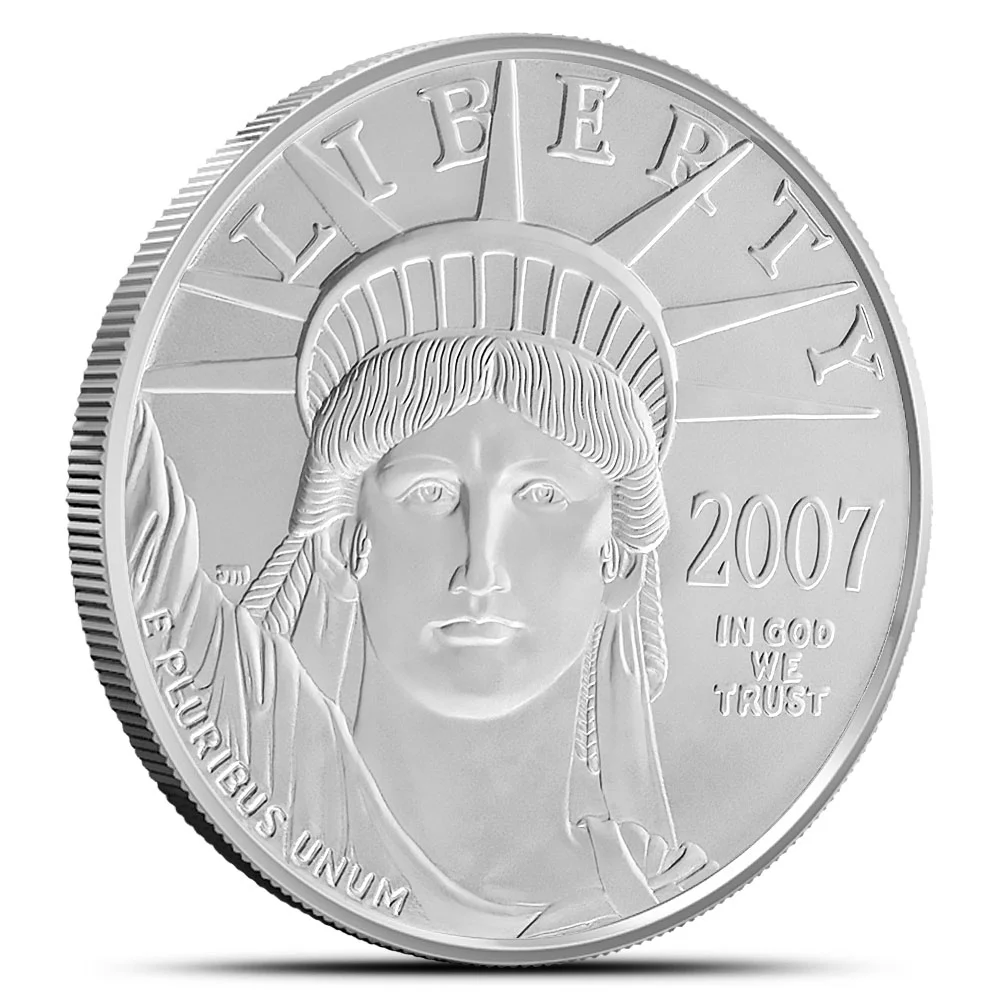 1 oz Burnished American Platinum Eagle 2007